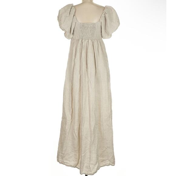 Women’s Solai French Riviera Maxi Long Dress Size Medium Linen - Picture 2 of 6